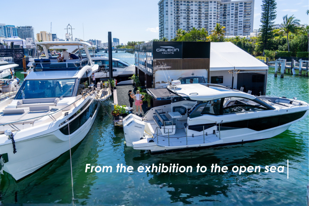 Luxury yacht sailing in open waters with the advisory of Camino al Mare.