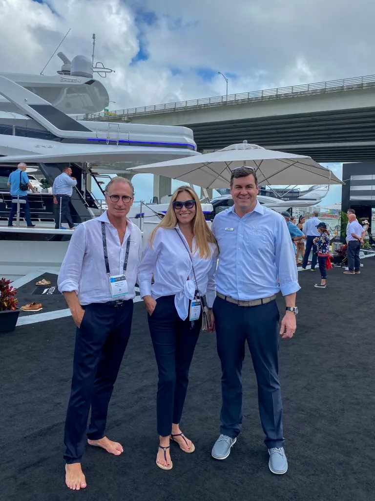 Roberto Camino representing Galeon Yachts and Sirena Yachts at an international boat show. Official luxury yacht dealer for Mexico and the Caribbean.